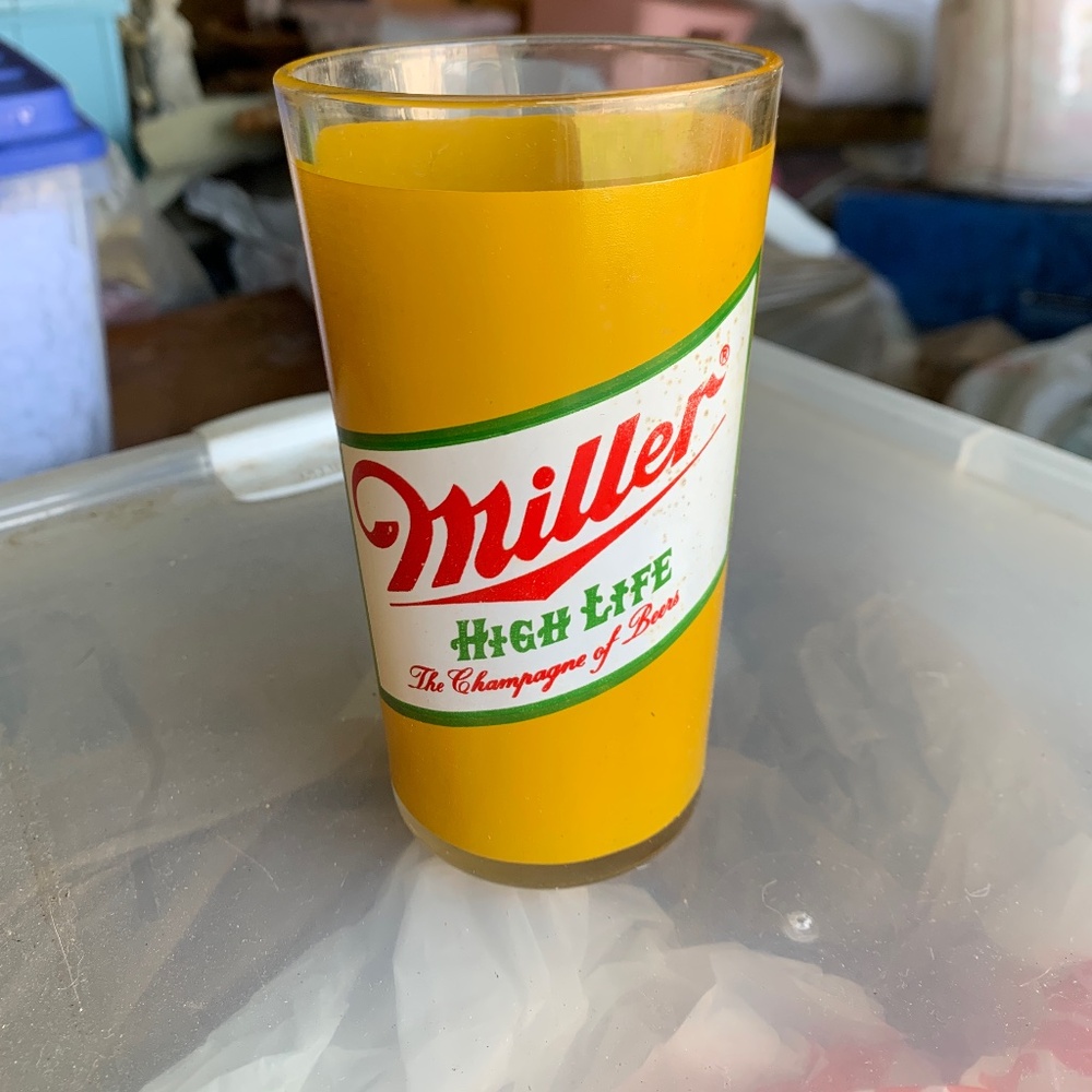 70s Vintage Miller High Life Beer Glass